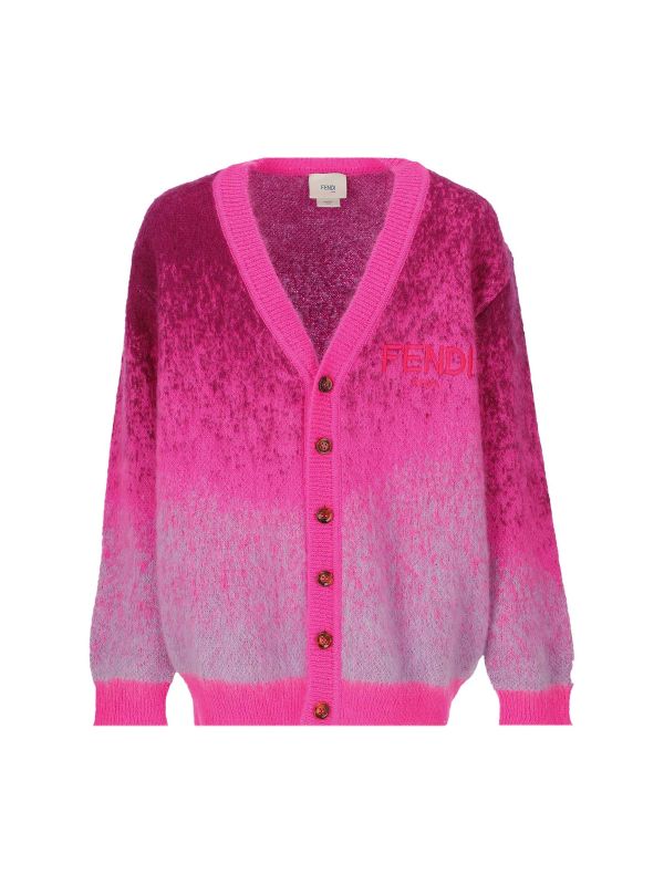 Logo Mohair Blend Cardigan