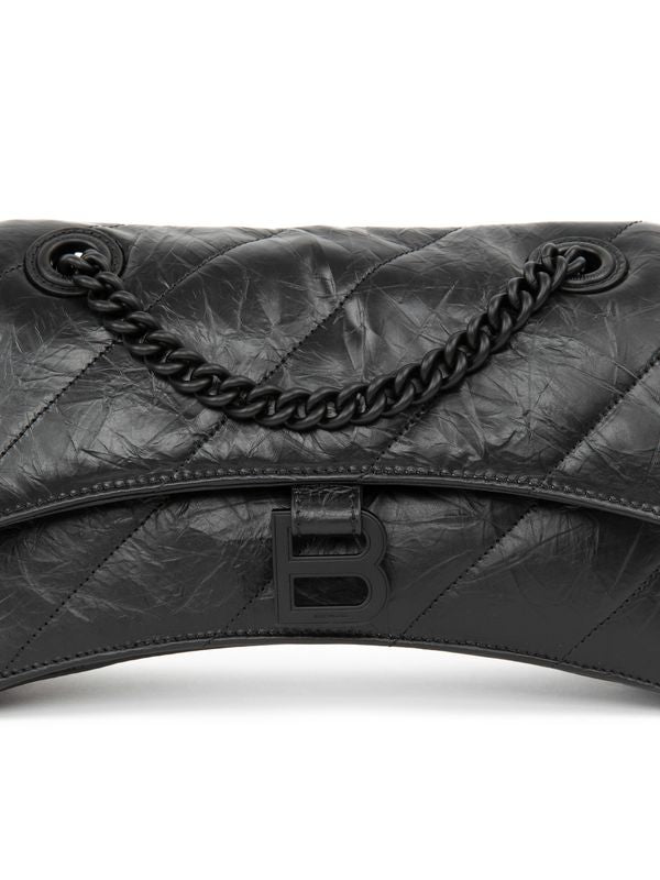 Wrinkle Chain Crushed Shoulder Bag