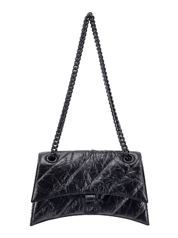 BALENCIAGA - Balenciaga Crush Small Black Crossbody & Shoulder Bags - Jente