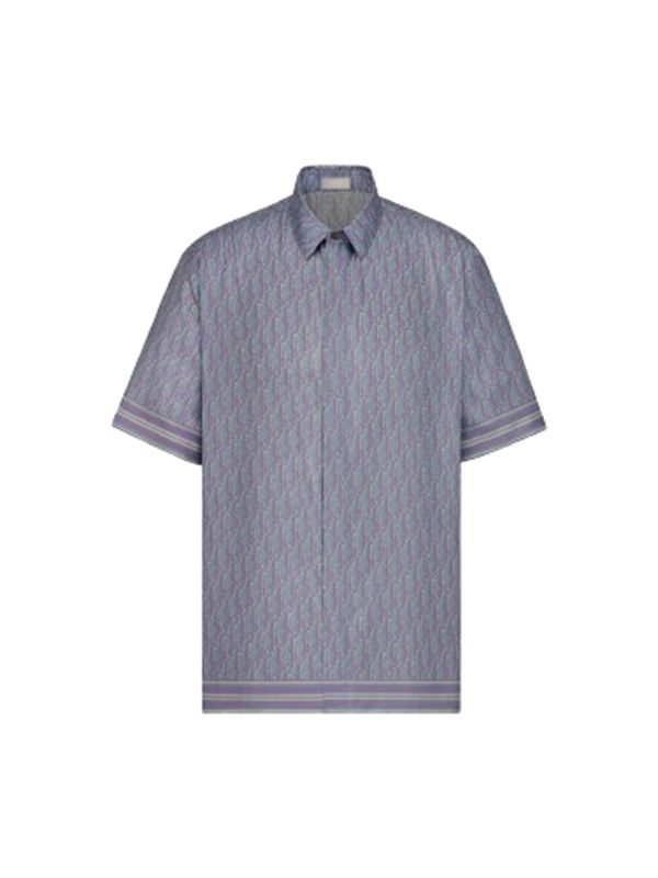 Allover Logo Silk Short-Sleeve Shirt - Jente