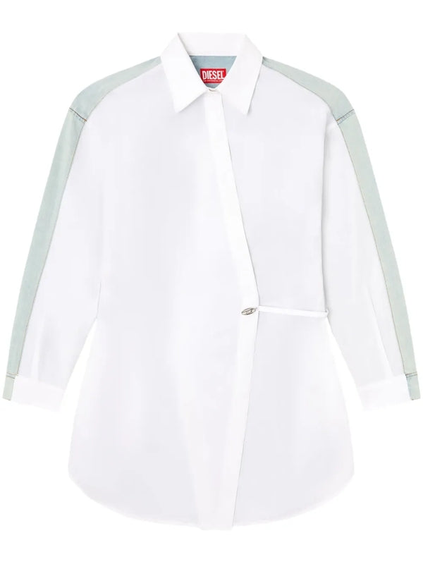 Wrap Detail Shirt Mini Dress