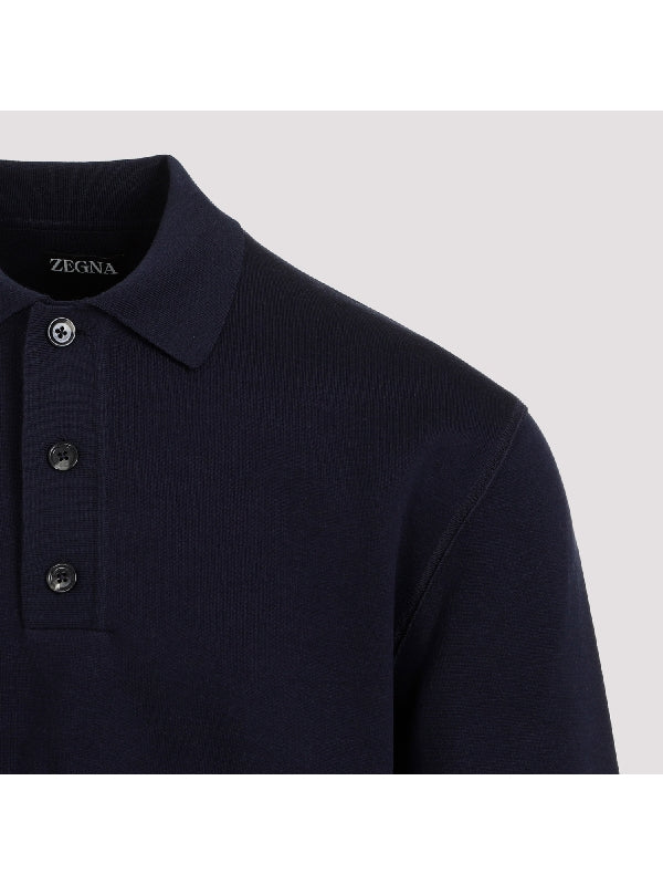 Wool Blend Polo Knit