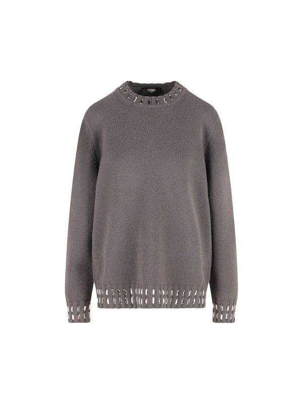 Fendi Grey Knitted