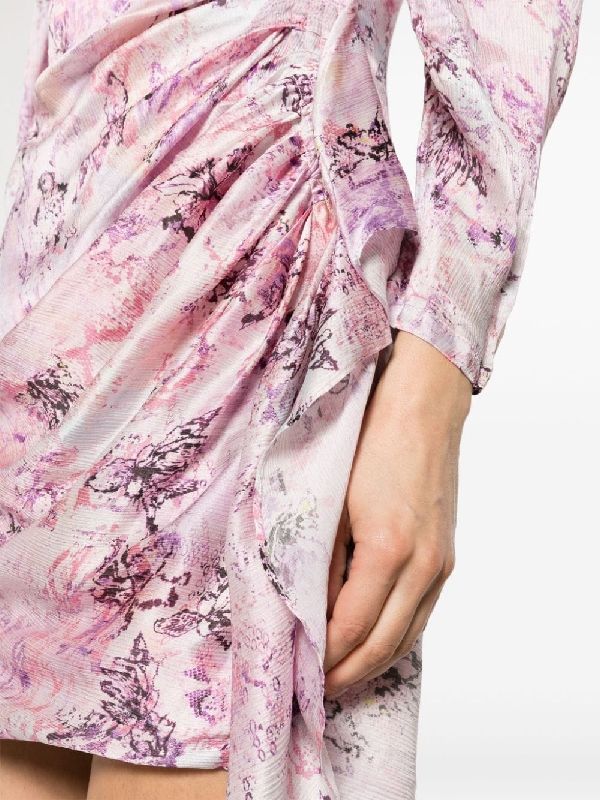 Flower
  Printing Drape Silk Dress