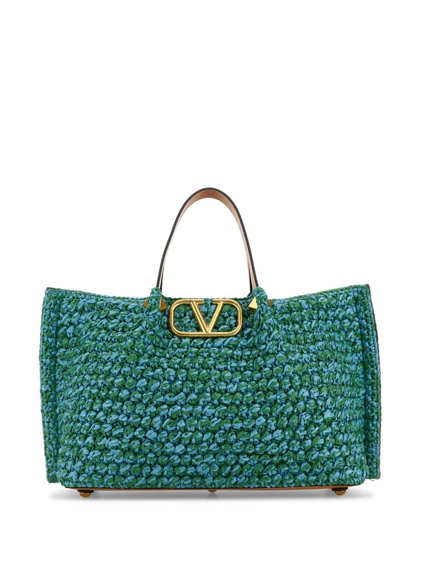 Valentino Green Tote Bags