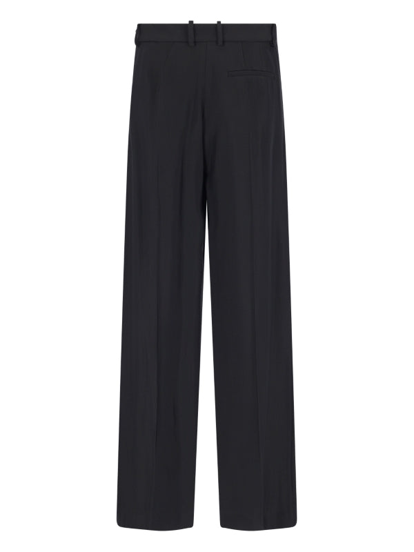 Wool Blend Cut-Out Pants