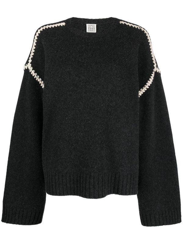 Wide Sleeve
  Wool Cashmere Knit