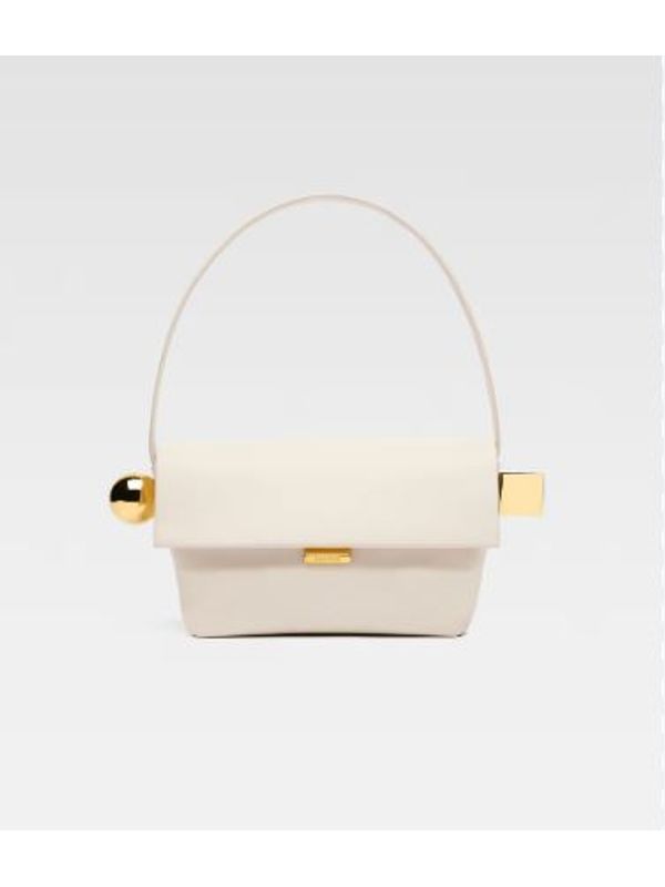 Rond Carre Flap Leather Shoulder Bag