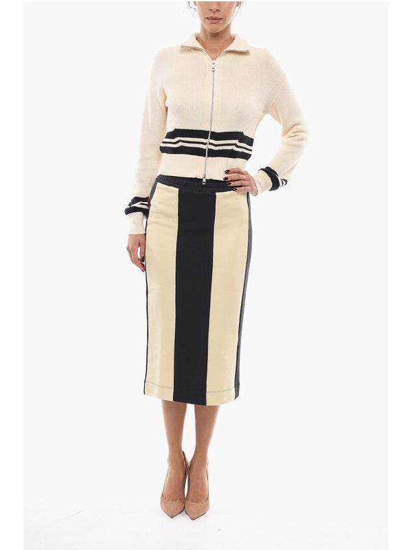 Brushed Cotton Fleece Pencil Skirt