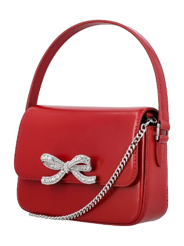 Bow Chain Leather Tote Bag