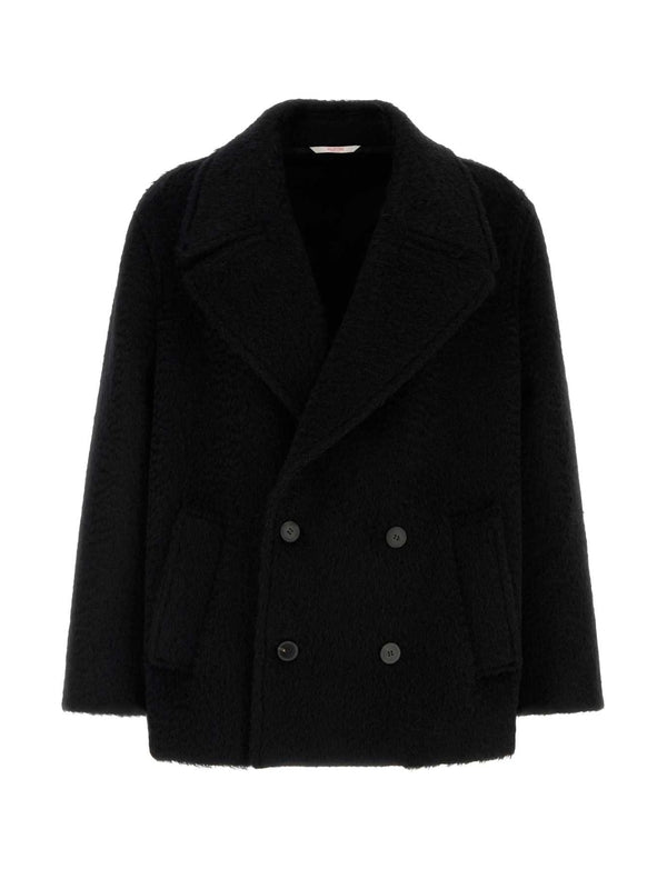 Wool Blend Double Peacoat