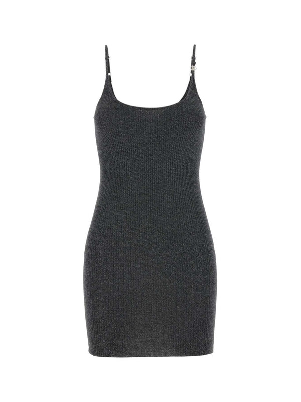 Sleeveless Rib Wool Blend Mini Dress