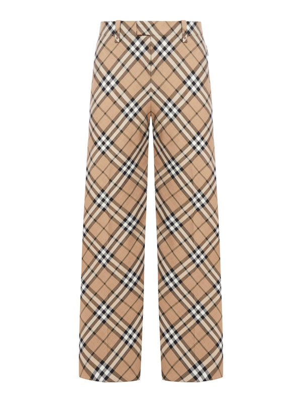 Vintage Check Wool Blend Pants