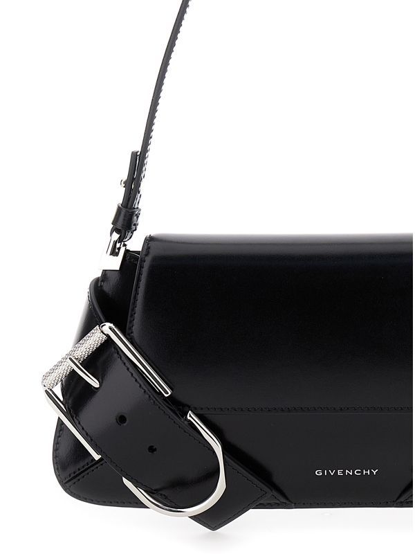 Voyou Logo Leather Shoulder Bag