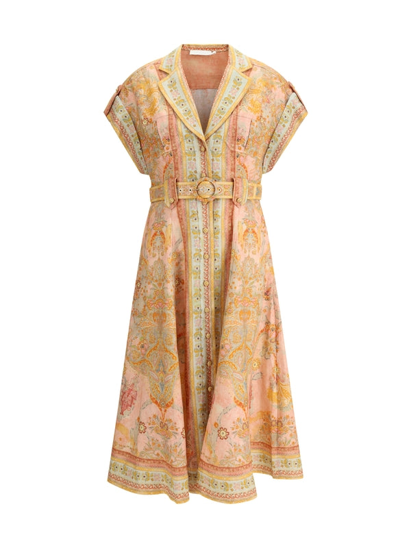 Acadia Belt Linen Dress