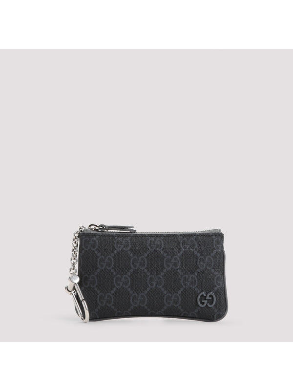 GG Logo Leather Pouch Keyring