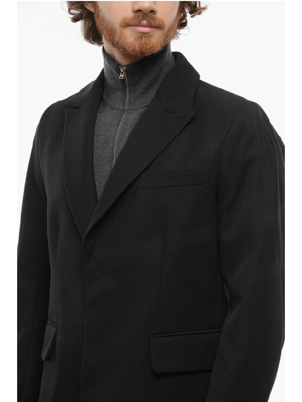 Single Breasted Wool Blend Jacket