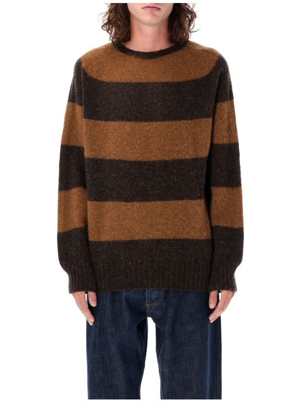 Crewneck Stripe Wool Knit
