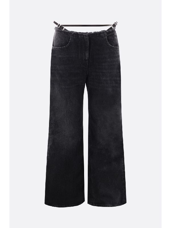 Voyou Buckle Strap Denim Pants