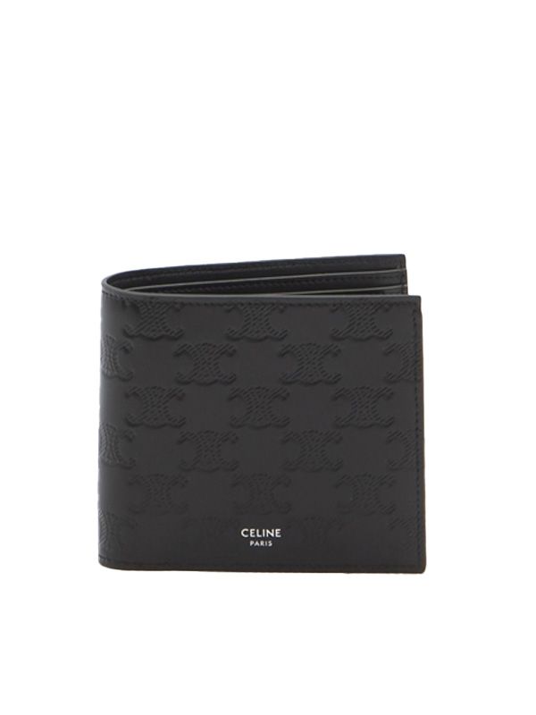 Trioppe Logo Pattern Leather Coin Wallet