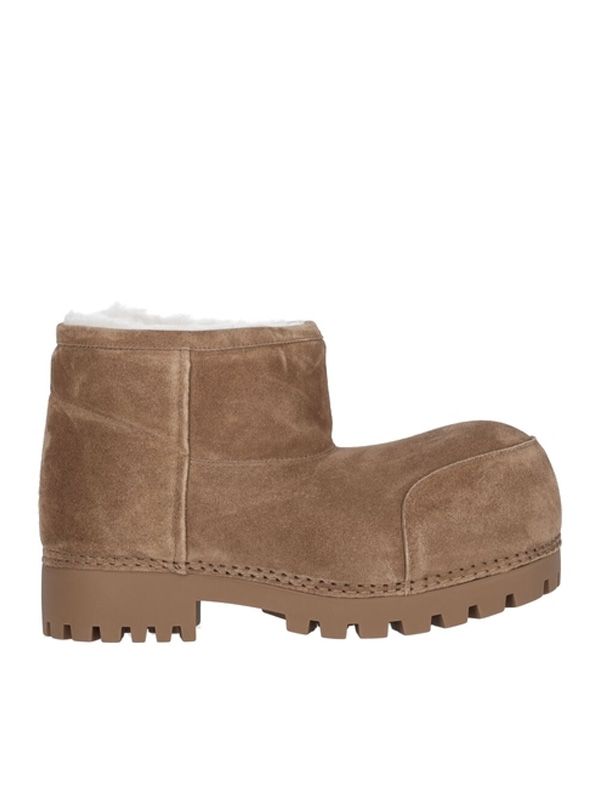 Alaska Fur Suede Ankle Boots