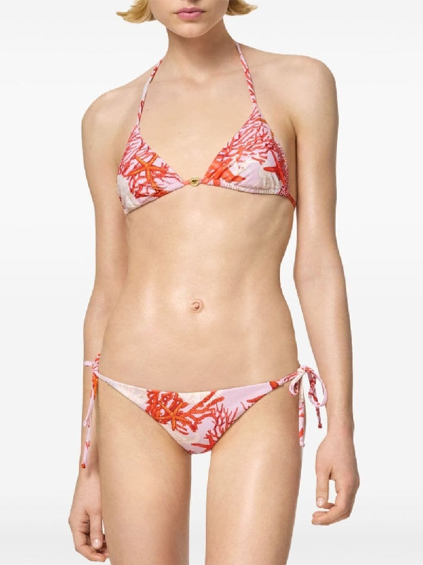 Baroque Sea Printed Halterneck Bikini Top