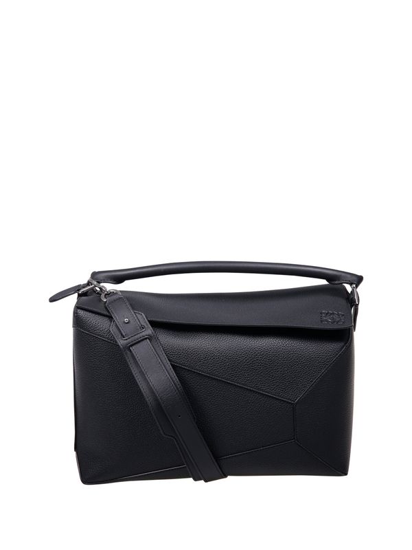 Puzzle Anagram Leather Large Crossbody Bag