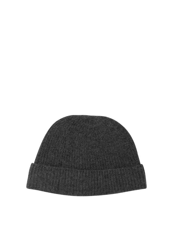 Rolled-Up Rib Wool Beanie