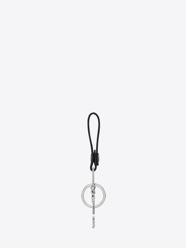 Monogram metal charm keyring - jentestore_global