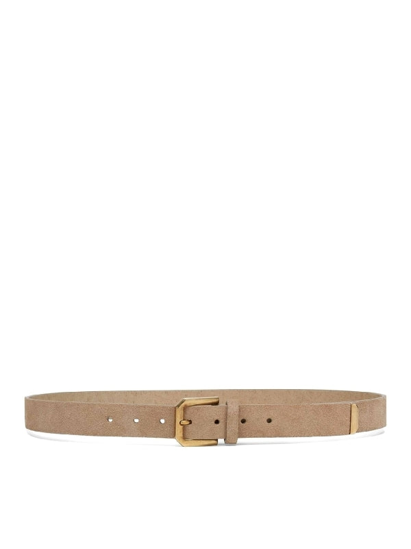 Square Buckle Leather Belt