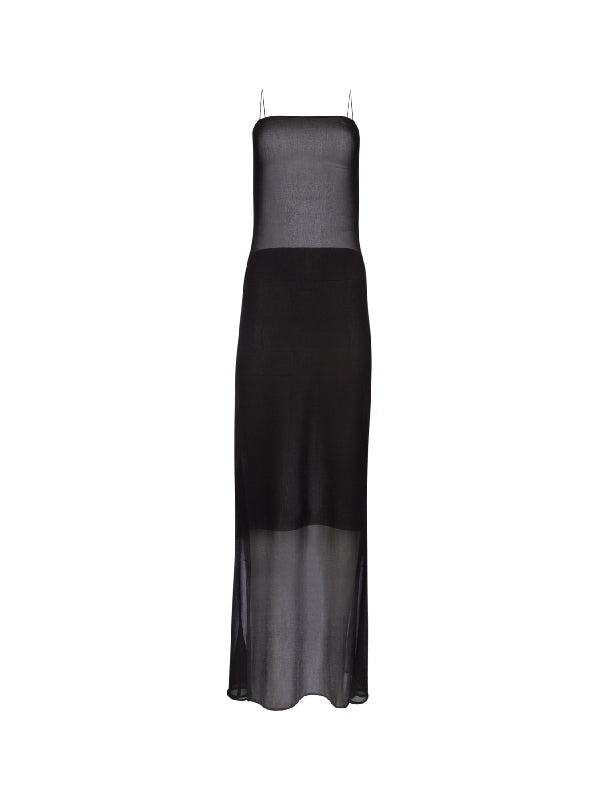 Sheer Sleeveless Long Dress