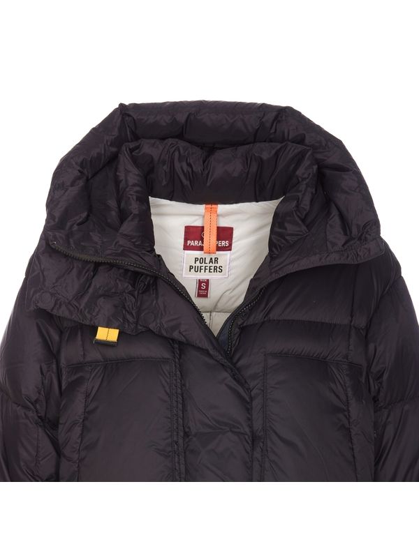 Bold Logo Patch Hooded Down Jacket