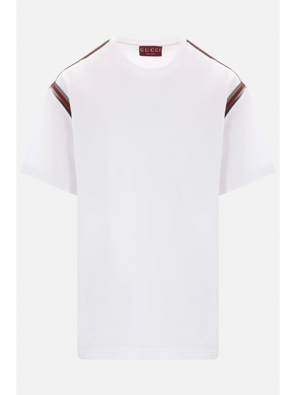 Web Logo Detail Cotton Short Sleeve T-Shirt