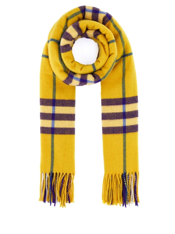 Check Cashmere Fringe
  Scarf