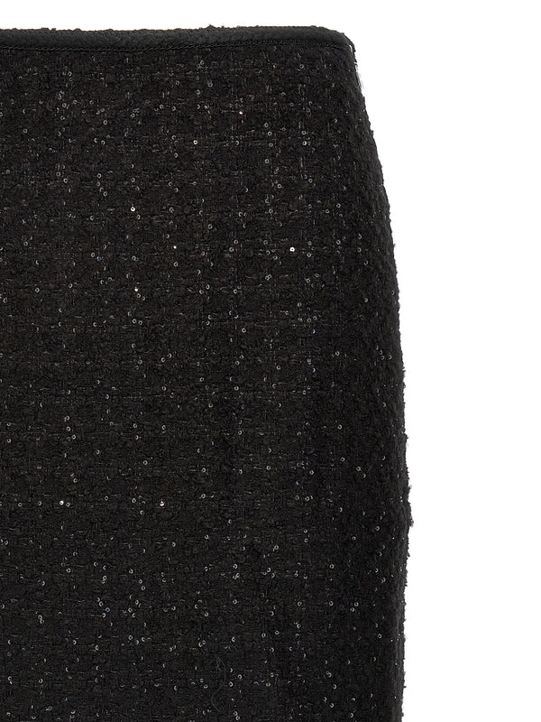 Bouclé Sequin
  Tweed Skirt