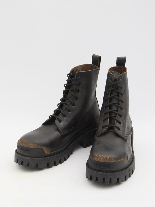 Strike Vintage Leather Lace-up Boots