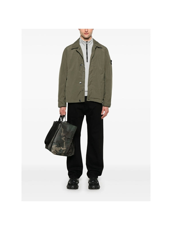 Wappen Patch Nylon Blend Shirt Jacket