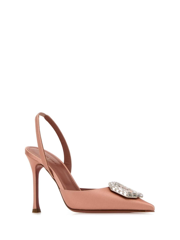 Amina Muaddi Pink Sandal Heels