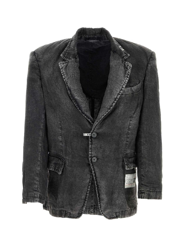 Vintage Washing Linen Single Jacket