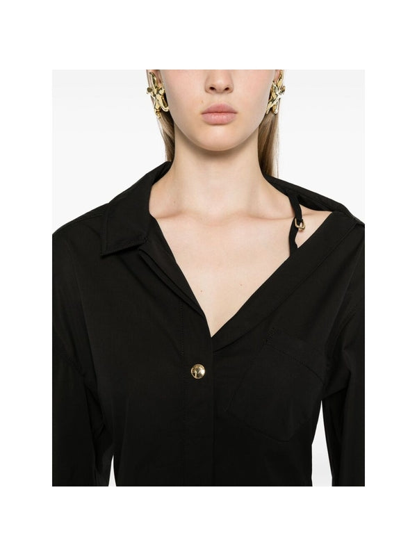 アシンメトリーシャツドレス