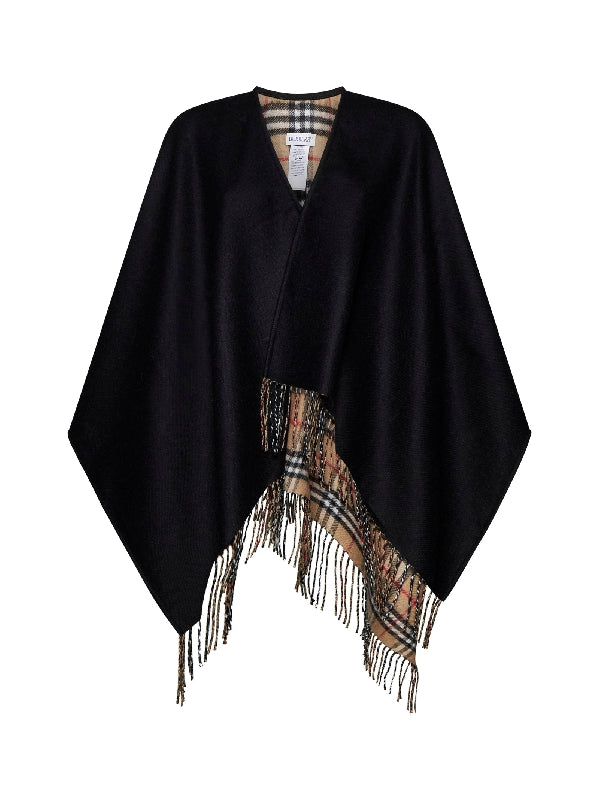 Wool Fringe Reversible Cape