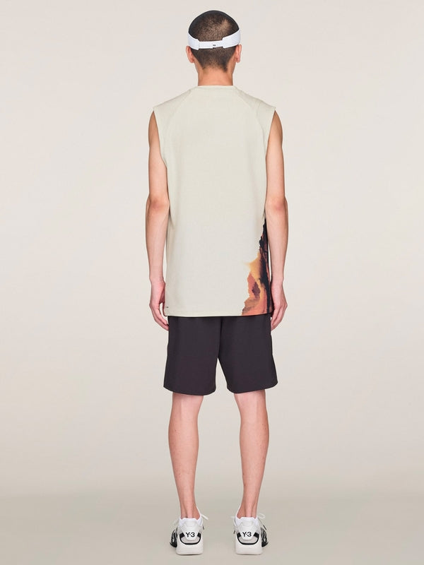 Y3 Ivory Sleeveless Top