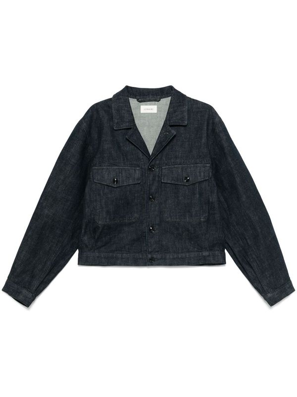 Flap Pocket
  Crop Denim Jacket