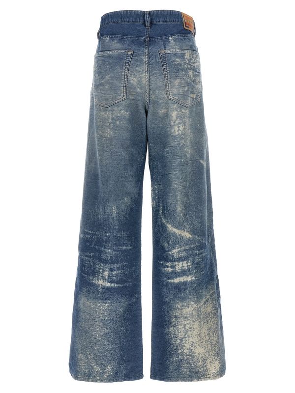 Washed Detail Denim Pants