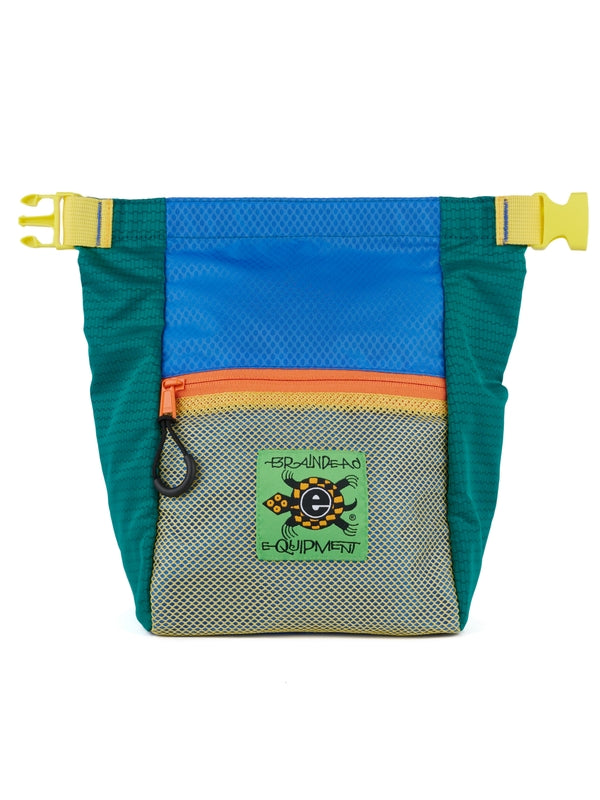 Logo Patch Buckle Mesh Nylon Pouch