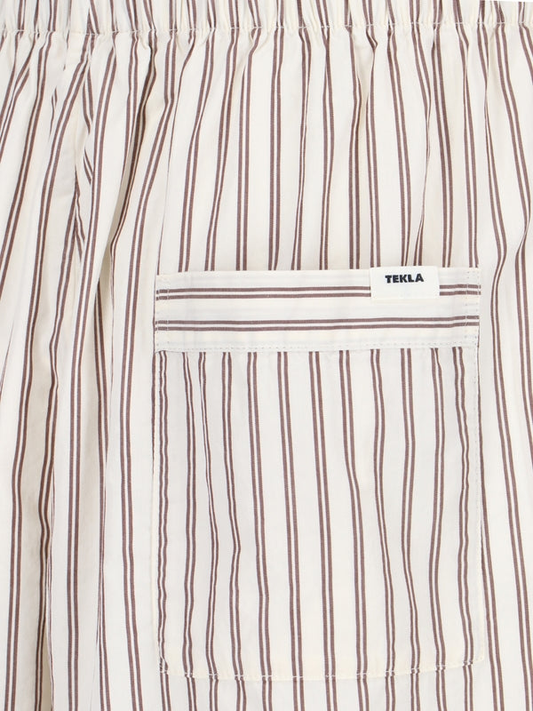 Striped Cotton Pajama Shorts