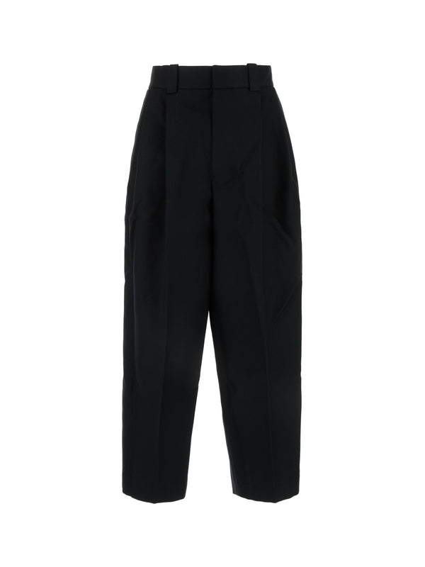 Wide Balloon Fit Pleated Pants