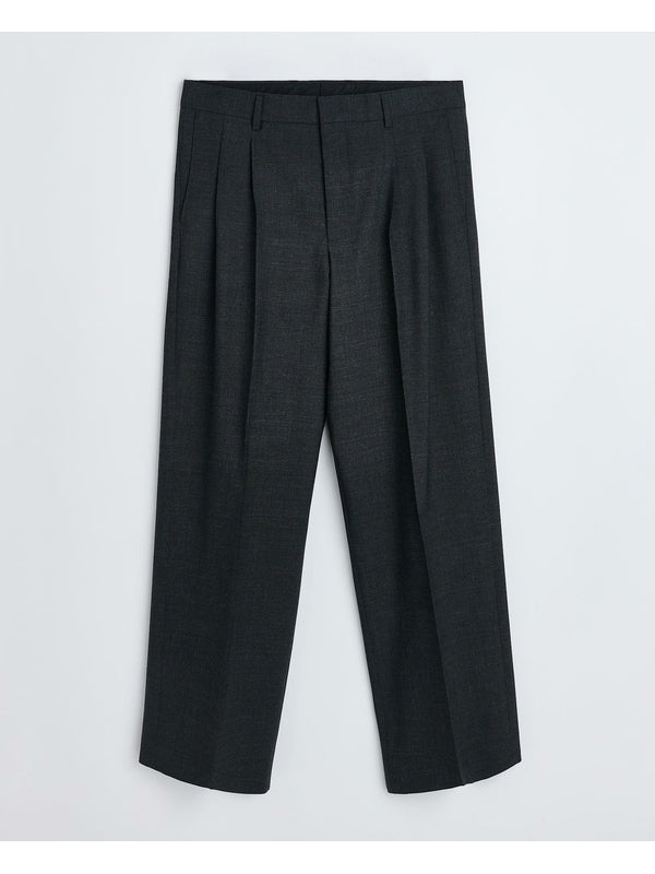 Wide Pleated Grey Pants