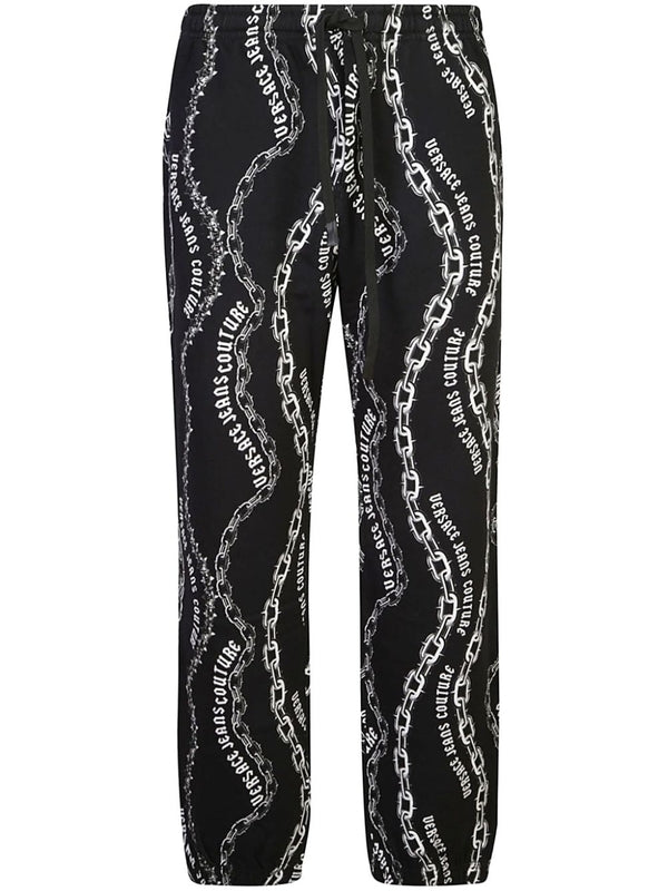 Allover Print Cotton Jogger Pants