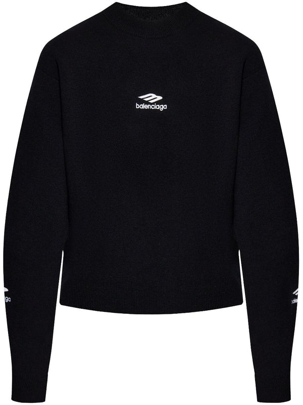 3b Logo Jacquard Wool Blend Knit